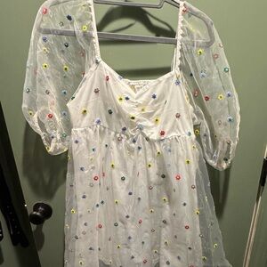 Altar’d State Floral Embroidered Sheer Dress
